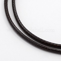 ワックスコードネックレス作り  真鍮カニカンと真鍮テールチェーン付き  ブラック  18インチ&nbsp;MAK-F003-07