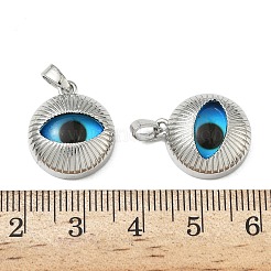 真鍮製ガラスチャーム  目  プラチナ  18x15x6mm  穴：2.4x4.3mm&nbsp;KK-Z134-19P-02