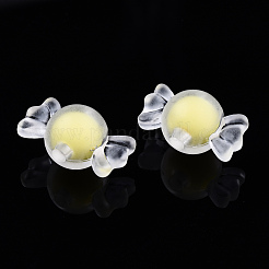 透明なアクリルビーズ  艶消し  二層ビーズ  キャンディ  ミックスカラー  11.5x21x12mm  穴：3mm  約380個/500g&nbsp;TACR-N011-002A-02