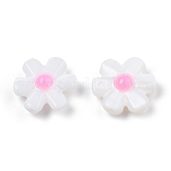 天然淡水シェルエナメルビーズ  花  パールピンク  12x12x4mm  穴：0.8mm&nbsp;SHEL-N003-27D