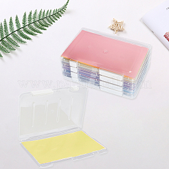 ヒンジ付きの蓋が付いた透明なプラスチック包装箱  ファイル用  長方形  ホワイトスモーク  24.1x17x2cm  内径：24x16.5のCM&nbsp;AJEW-WH20060-90B