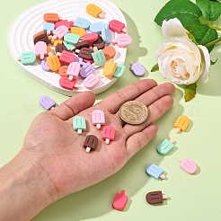 80Pcs 8 Colors Opaque Resin Decoden Cabochons&nbsp;CRES-CJ0001-53