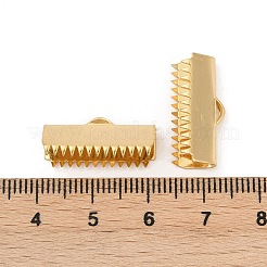 304 Stainless Steel Ribbon Crimp Ends&nbsp;STAS-E471-05M-G