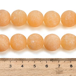 天然の黄色の方解石ビーズ連売り  スムーズなラウンド  艶消し  グレードA  きいろ  14mm  穴：1mm  約27個/連  14.88''（37.8センチメートル）&nbsp;GG-CBAA3AB-01-14mm