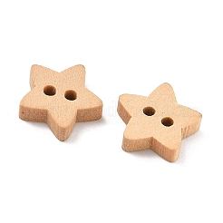 Natural 2-hole Basic Sewing Button in Star Shape&nbsp;NNA0Z7T