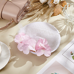 リネン生地のミニハットファシネーターベース  DIY 工芸品のヘアアクセサリーの装飾  ホワイト  290~295x290~295x2mm&nbsp;AJEW-WH0472-53A