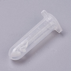 透明な使い捨てプラスチック遠心チューブ  DIYクリスタルエポキシ樹脂材料海洋充填  キノコ  ホワイト  チューブ：41.5x12.5x19.5mm  キノコ：16.5x6x6.5mm&nbsp;LS-DIY-WH0079-84C-03