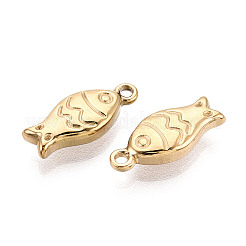304 Stainless Steel Fish Charms&nbsp;STAS-T069-06G