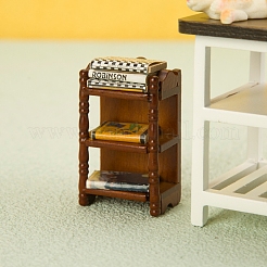 MDF ボード 収納棚 ミニチュア装飾品  マイクロランドスケープドールハウスアクセサリー  小道具の装飾のふりをする  シエナ  34x24x55mm&nbsp;PW-WG692AB-01