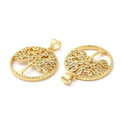Brass Micro Pave Cubic Zirconia Pendants&nbsp;KK-M249-21G