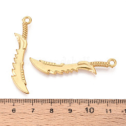 304ステンレスペンダント  だんびら  イオンプレーティング（ip）  18KGP本金メッキ  48x10x3mm  穴：2.2mm&nbsp;STAS-N114-62G