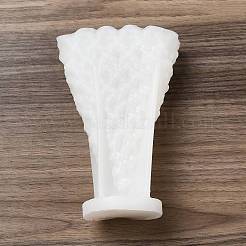 3dクリスマスツリーDIYキャンドルシリコンモールド  クリスマスツリーの香りのキャンドル作りに  ホワイト  9.3x15.5cm  内径：13.7x7.5のCM&nbsp;LS-CAND-B002-09B