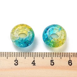 Two Tone Transparent Crackle Acrylic European Beads&nbsp;TACR-P009-B01-03