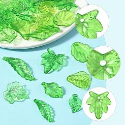 80Pcs 8 Styles Transparent Acrylic Pendants&nbsp;OACR-FS0002-34