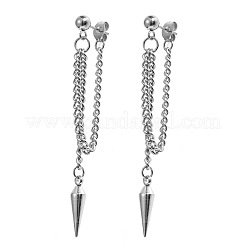 304 Stainless Steel Dangle Stud Earrings&nbsp;WGF9E4F-02