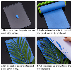 Silicone Reusable Gel Printing Plate for Arts and Crafts&nbsp;DRAW-WH0007-006A