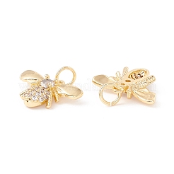 Rack Plating Brass Micro Pave Cubic Zirconia Pendants&nbsp;ZIRC-I057-04G