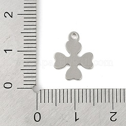 変色しない201ステンレススチールチャーム  クロスチャーム  ステンレス鋼色  13.5x10.5x1mm  穴：1.2mm&nbsp;STAS-C108-36P