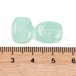 アクリルビーズ  イミテーション翡翠  長方形  ミディアムアクアマリン  13x11x8mm  穴：1.5mm&nbsp;X-OACR-H120-02J
