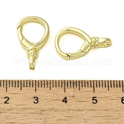 真鍮スプリングゲートリング  カドミウムフリー＆ニッケルフリー＆鉛フリー  ゴールドカラー  20x11.5x5mm  穴：3.5x2.5mm&nbsp;KK-B089-15G