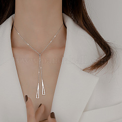 Triangle Brass Slider Lariat Long Necklaces for Women&nbsp;FS-WGD2F26-01
