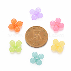 透明なアクリルビーズ  染め  [10]の形  ミックスカラー  13x13x5mm  穴：1.5mm  約1510個/500g&nbsp;MACR-S373-02E
