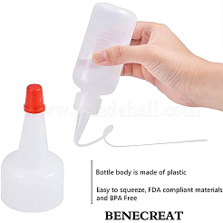 120ミリリットルのプラスチック接着剤ボトル  ホワイト  11x4.6cm  容量：120ミリリットル  12個/セット&nbsp;DIY-BC0010-11