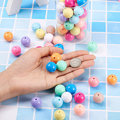 120Pcs 12 Style Opaque Acrylic Beads&nbsp;MACR-BT0001-03