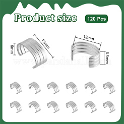 120Pcs Brass Folding Crimp Ends&nbsp;KK-PH0014-10P
