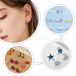 304 Stainless Steel Stud Earrings Findings&nbsp;STAS-UN0006-18P
