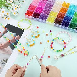 2560Pcs 32 Colors Transparent Acrylic Beads&nbsp;TACR-SZ0001-20A