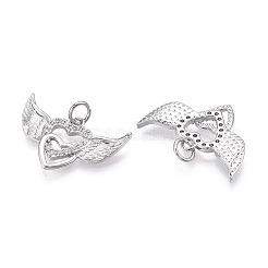 Brass Micro Pave Cubic Zirconia Pendants&nbsp;ZIRC-T016-03P