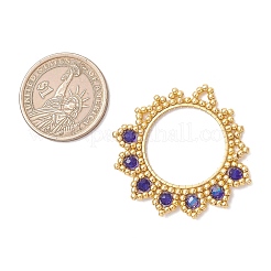 Glass Seed Beaded Flower Pendants&nbsp;PALLOY-MZ01237-04