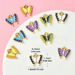 10Pcs 5 Colors Alloy Enamel Pendants&nbsp;ENAM-YW0003-78