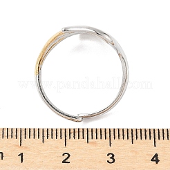304 Stainless Steel Adjustable Cuff Rings&nbsp;RJEW-S626-01GP-C