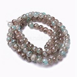 Spray Painted Glass Beads Strands&nbsp;GLAA-A038-C-48