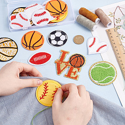 20Pcs 10 Styles Embroidery Style Cloth Iron on/Sew on Patches&nbsp;PATC-HY0001-52