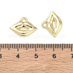 合金ペンダント  リップチャーム  ラックめっき  ゴールドカラー  12x16x2mm  穴：1.8mm&nbsp;FIND-D044-25G