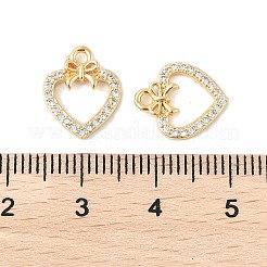 Brass Micro Pave Cubic Zirconia Pendants&nbsp;KK-R219-04G
