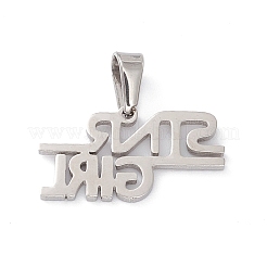 Non-Tarnish 304 Stainless Steel Charms&nbsp;STAS-G284-06P