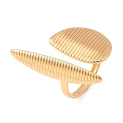 304 Stainless Steel Open Cuff Rings for Women&nbsp;RJEW-K321-02G