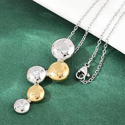 304 Stainless Steel Crystal Rhinestone Grape Pendant Necklaces for Women&nbsp;NJEW-K290-01GP