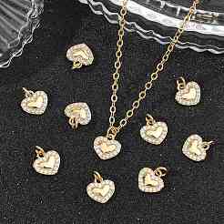 SHEGRACE Valentine's Day Brass Clear Cubic Zirconia Charms&nbsp;XGRQ3P270-571G