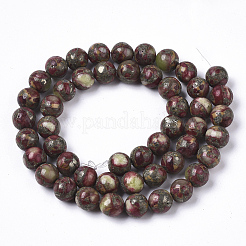 Synthetic Regalite/Imperial Jasper/Sea Sediment Jasper Beads Strands&nbsp;G-S366-046B