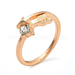 クリスタルラインストーンカフリングセット  金合金の重ね付けリング  ムーン  内径：16~18mm  9個/セット&nbsp;PW-WG14865-03
