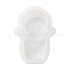 DIYキャンドルシリコンモールド  レジン型  花  ホワイト  77x55x25.5mm&nbsp;SIMO-P013-02B