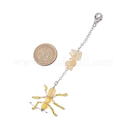 Ant Glass Seed Beaded Pendants Decoration&nbsp;HJEW-MZ00146-01