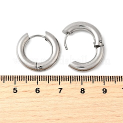 Tarnish Resistant 202 Stainless Steel Huggie Hoop Earrings&nbsp;EJEW-O087-08O-P