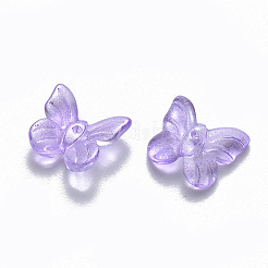 Transparent Spray Painted Glass Charms&nbsp;GLAA-T016-21B