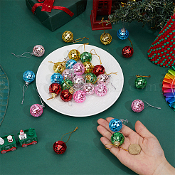 30Pcs 6 Colors Glass & Foam Disco Ball Pendant Decorations&nbsp;HJEW-ME0001-13